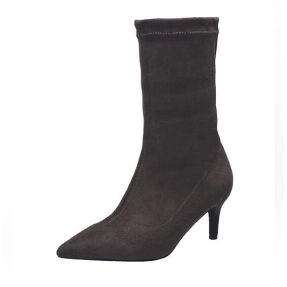 H Halston Women's Brown Girona Stiletto Heeled Dress Booties Size 8.5 NWOT - Picture 2 of 10